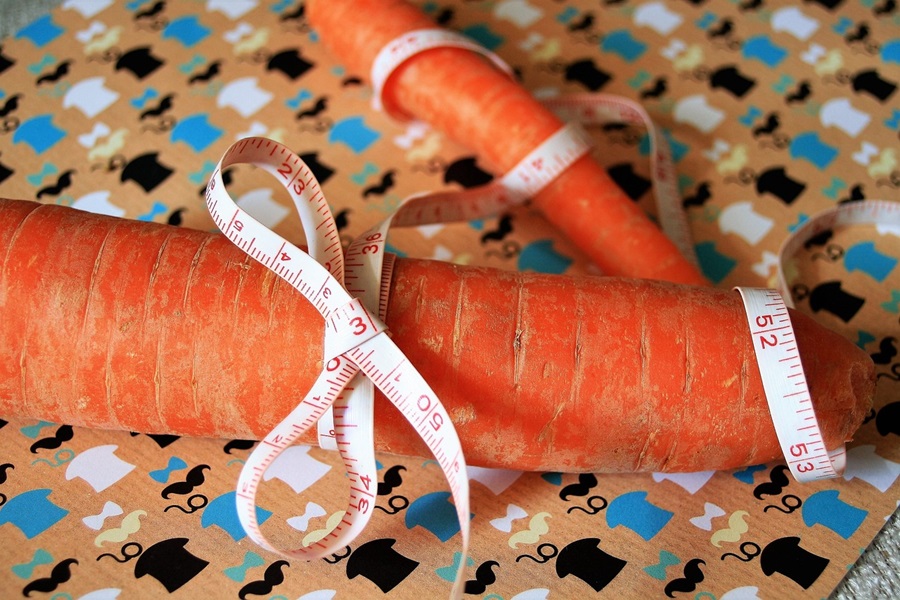 Nutrisystem Diabetic Meal Plan Tips and Tricks  Close Up of a Carrot with a Measuring Tape Wrapped Around It