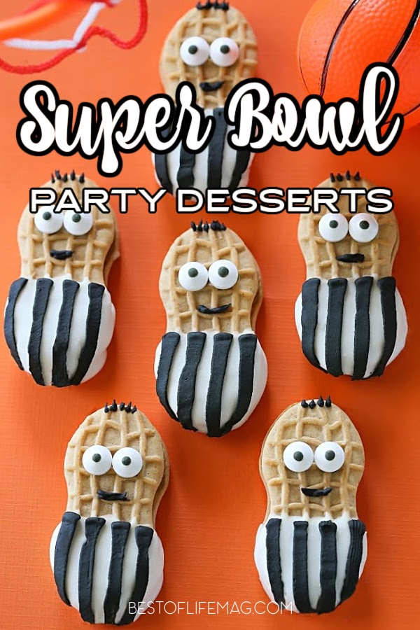 Super Bowl Party desserts are a great way to amp up the party and keep guests happy during the big game. Super Bowl Party Recipes | Super Bowl Dessert Recipes | Super Bowl Snack Recipes | Desserts for Super Bowl Parties | Football Recipes | Game Day Recipes | Party Food | Party Planning Recipes | Football Game Food | Easy Desserts for Game Day | Snack Recipes for Football Parties via @amybarseghian