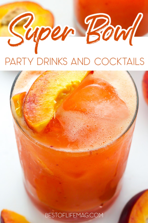 Paired with great food, these game day and Super Bowl party drinks and recipes will keep your party festive for everyone. House Party Drinks | Cheap Party Drinks | Alcoholic Party Punch for a Crowd | Party Drink Ideas for Adults | Cocktail Recipes for Parties | Drinks for Adults | Super Bowl Party Cocktails | Drinks for Super Bowl Parties | Cocktails for Super Bowl Parties
