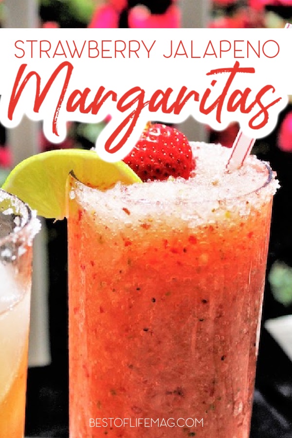 This strawberry jalapeño margarita is sweet, spicy, and totally refreshing. If you love margaritas this tequila cocktail needs to be added to your regular list of recipes! Margarita Recipes | Fruity Margarita Recipes | Spicy Margarita Recipe | Summer Margarita Recipes | Pool Party Cocktail Recipes via @amybarseghian