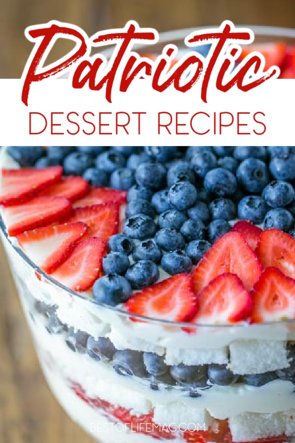 Take your summer party to a new patriotic level with these amazing patriotic dessert recipes! With over 55 to choose from you can show your true love of the USA! Patriotic Recipes | American Dessert Recipes | Desserts for the Fourth of July | Fourth of July Party Recipes | Fourth of July Dessert Recipes | Recipes Celebrating America | Fruity Dessert Recipes | Patriotic Party Recipes | American Dessert Recipes | July 4th Recipes via @amybarseghian