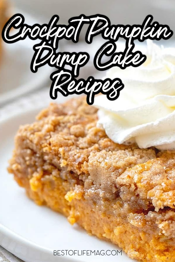 Crockpot pumpkin dump cake recipes are perfect for those chilly days, as well as fall and winter holidays. Dump Cakes for Halloween | Fall Dump Cakes | Crockpot Cake Recipes | Crockpot Fall Cakes | Slow Cooker Desserts | Slow Cooker Pumpkin Recipes | Crockpot Pumpkin Recipes | Pumpkin Desserts | Crockpot Pumpkin Dessert Recipes via @amybarseghian