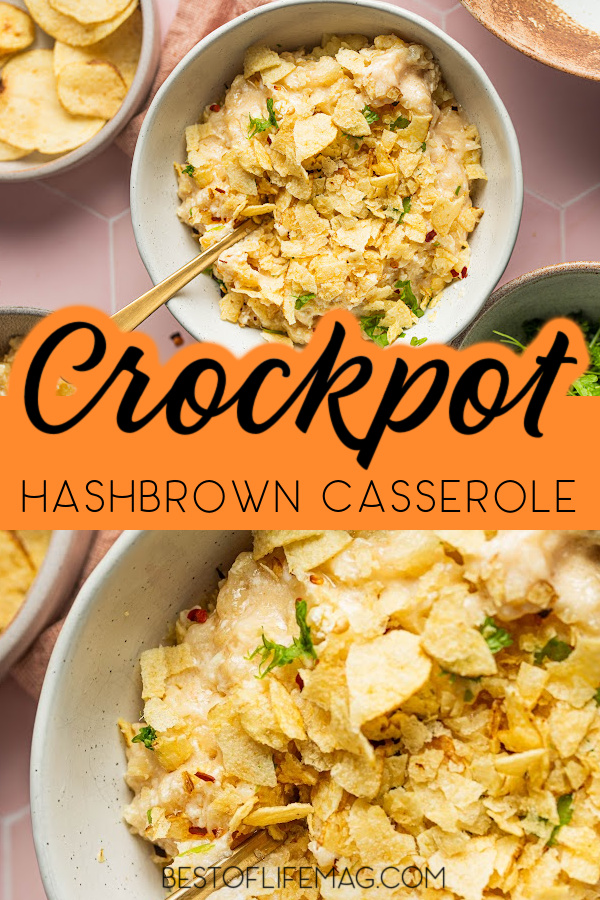 This recipe for Crockpot cheesy hashbrowns is the perfect cheesy potatoes side dish. Plus, they're so easy to make you'll love making them too! Breakfast Recipes | Healthy Recipes | Side Dish Recipes | Crockpot Breakfast Recipes | Crockpot Potato Recipes | Healthy Breakfast Recipes | Homemade Hashbrowns | Breakfast Potatoes via @amybarseghian