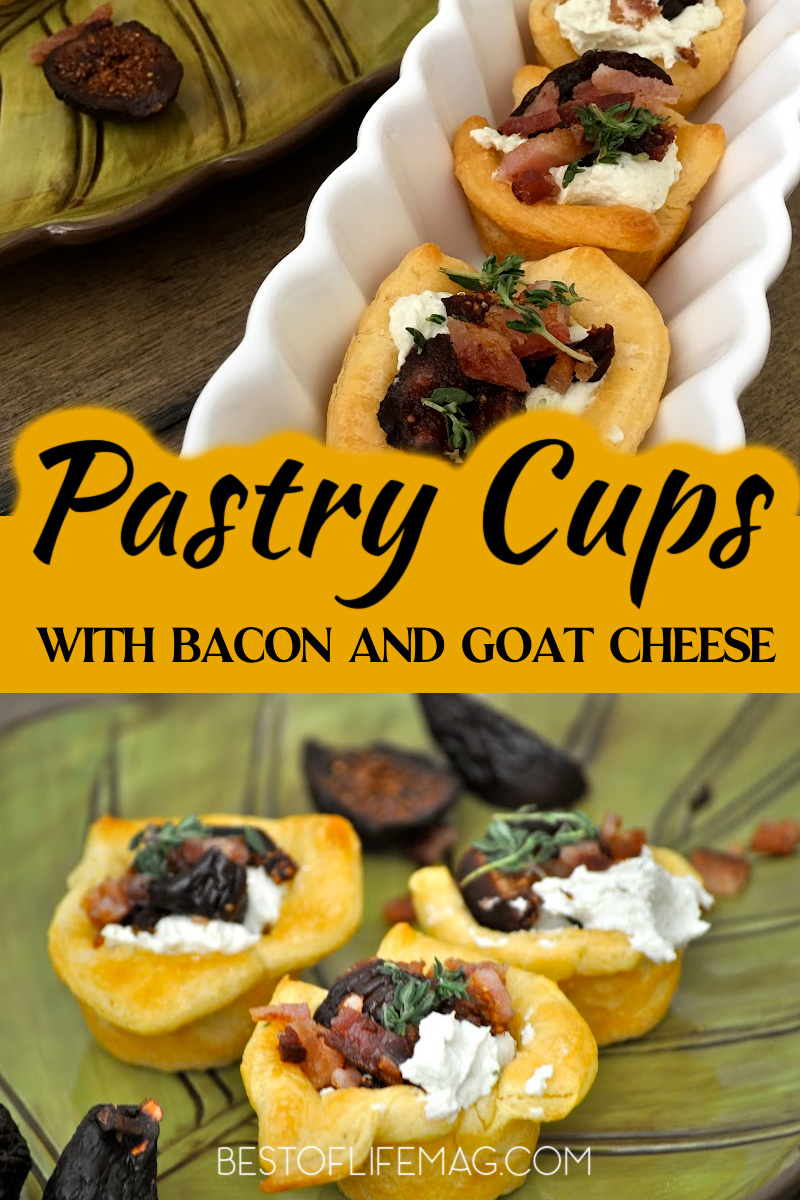 This easy pastry cups with bacon and cheese recipe is fancier than it sounds and more delicious with every bite. Holiday Recipes | Recipes for Holiday Parties | Puff Pastry Recipes | Recipes with Puff Pastries | Recipes with Figs | Bacon Appetizer Recipes | Party Recipes with Bacon | Pastry Cup Recipes | Pastry Dough Appetizers | Pastry Appetizers for Parties | Pillsbury Crescent Recipes | Crescent Roll Recipes via @amybarseghian