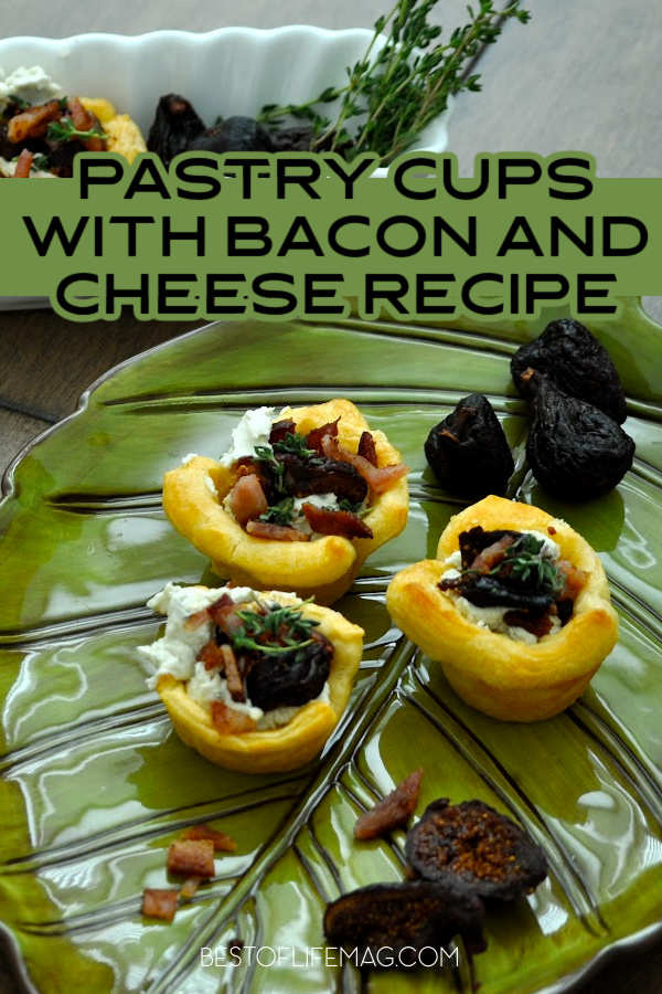 This easy pastry cups with bacon and cheese recipe is fancier than it sounds and more delicious with every bite. Holiday Recipes | Recipes for Holiday Parties | Puff Pastry Recipes | Recipes with Puff Pastries | Recipes with Figs | Bacon Appetizer Recipes | Party Recipes with Bacon | Pastry Cup Recipes | Pastry Dough Appetizers | Pastry Appetizers for Parties | Pillsbury Crescent Recipes | Crescent Roll Recipes via @amybarseghian