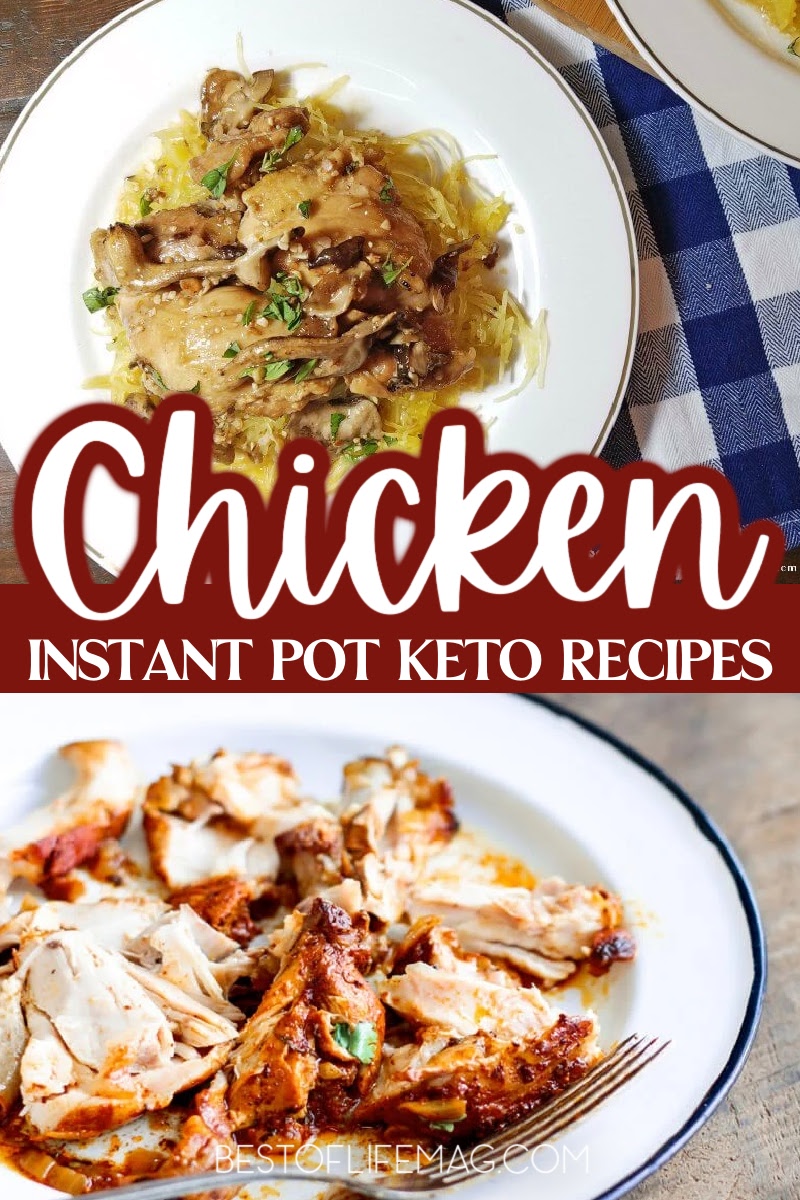 Stay on track with your ketogenic diet with these delicious instant pot keto chicken recipes. They are so good you won't even know they are low carb! Low Carbohydrate Recipes | Instant Pot Recipes | Low Carb Instant Pot Recipes | Healthy Instant Pot Recipes | Ketogenic Instant Pot Recipes | Ketogenic Diet | Keto Life via @amybarseghian