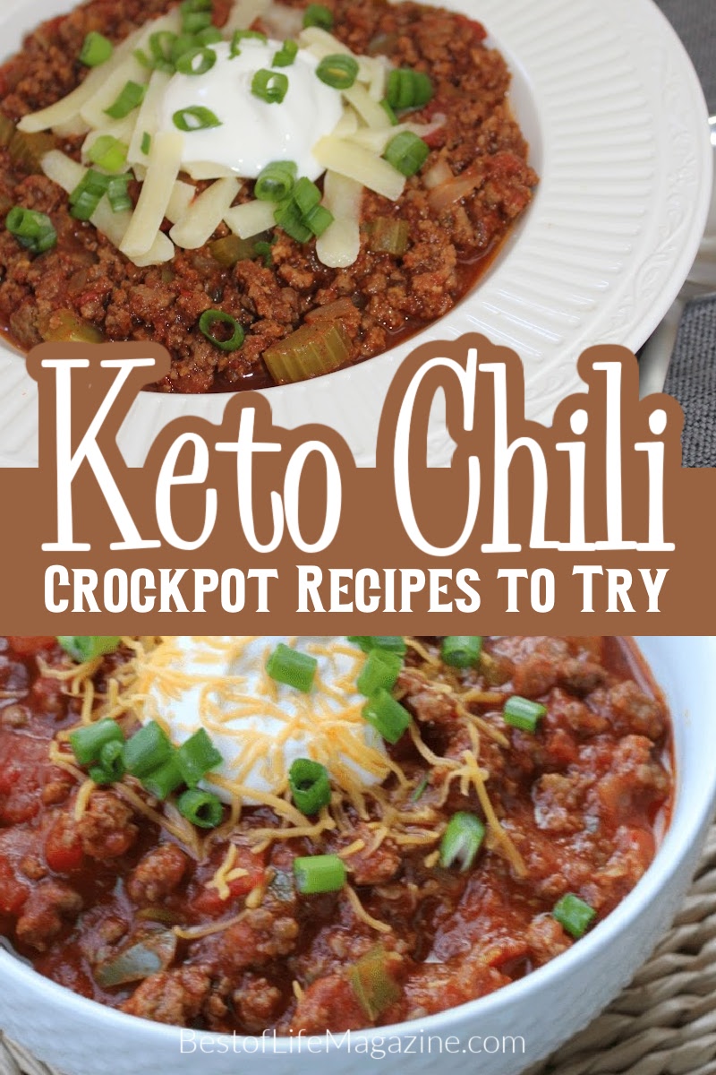 If you're looking for a low carb chili recipe, look no further than keto crockpot chili. These recipes bring together the best of both worlds. Keto Ideas | Low Carb Ideas | Low Carb Chili Recipes | Keto Recipes | Low Carb Recipes | Chili Recipes | Easy Crockpot Recipes | Low Carb Crockpot Recipes | Keto Slow Cooker Recipes | Keto Crockpot Dinners via @amybarseghian