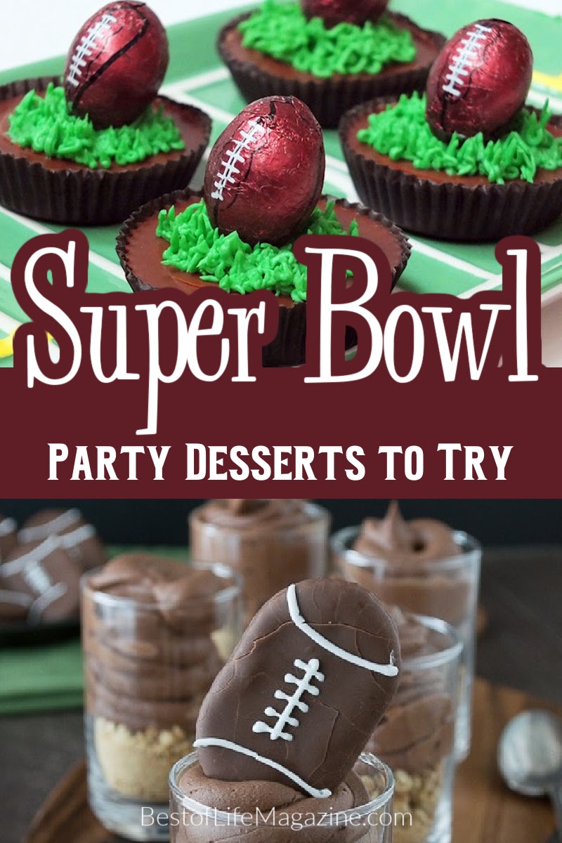 Super Bowl Party desserts are a great way to amp up the party and keep guests happy during the big game. Super Bowl Party Recipes | Super Bowl Dessert Recipes | Super Bowl Snack Recipes | Desserts for Super Bowl Parties | Football Recipes | Game Day Recipes | Party Food | Party Planning Recipes | Football Game Food | Easy Desserts for Game Day | Snack Recipes for Football Parties via @amybarseghian