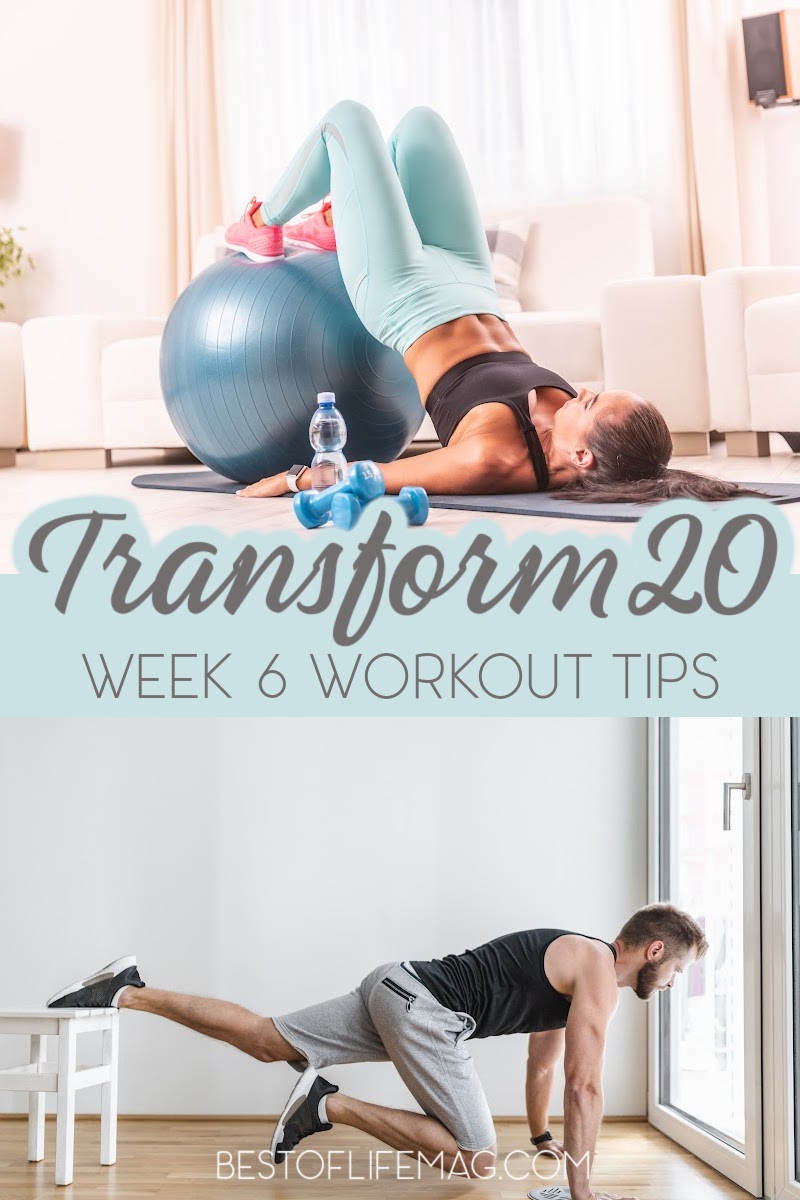 Welcome to the final stage, Transform 20 week 6 workouts. It is almost time for your victory lap but first, there are a few workouts that need to be done and we have tips to help you along the way. Transform 20 Tips | Transform 20 Review | Transform 20 Ideas | Transform 20 Week 6 | At-Home Workouts | Beachbody Workouts | Shawn T Workouts via @amybarseghian