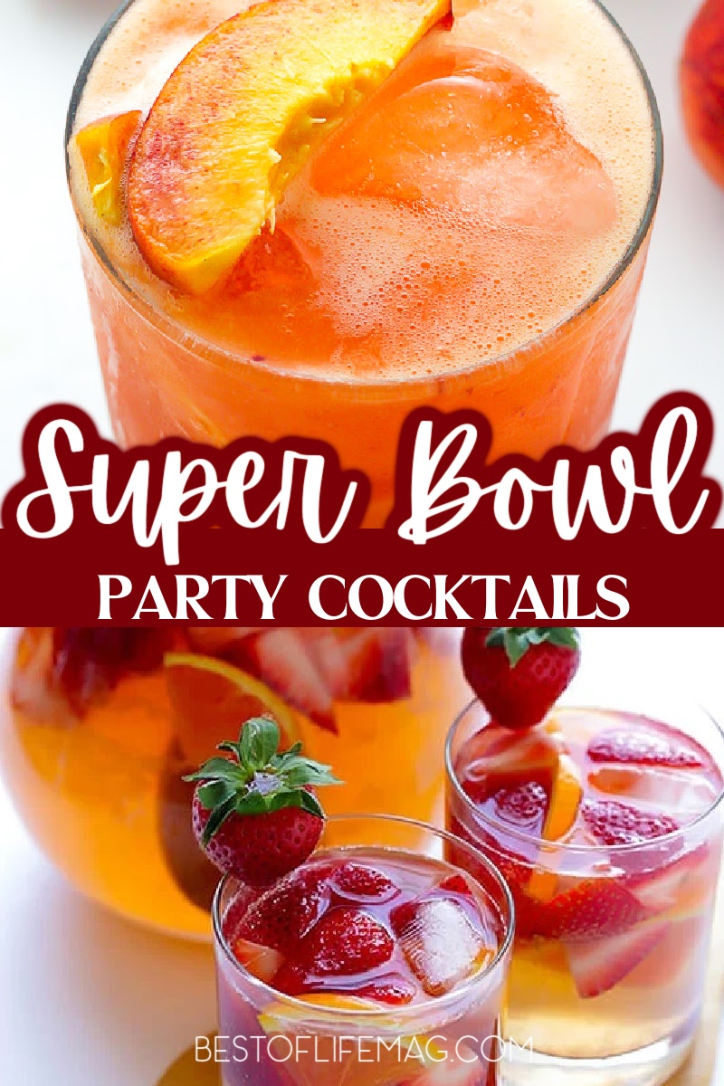 Paired with great food, these game day and Super Bowl party drinks and recipes will keep your party festive for everyone. House Party Drinks | Cheap Party Drinks | Alcoholic Party Punch for a Crowd | Party Drink Ideas for Adults | Cocktail Recipes for Parties | Drinks for Adults | Super Bowl Party Cocktails | Drinks for Super Bowl Parties | Cocktails for Super Bowl Parties via @amybarseghian