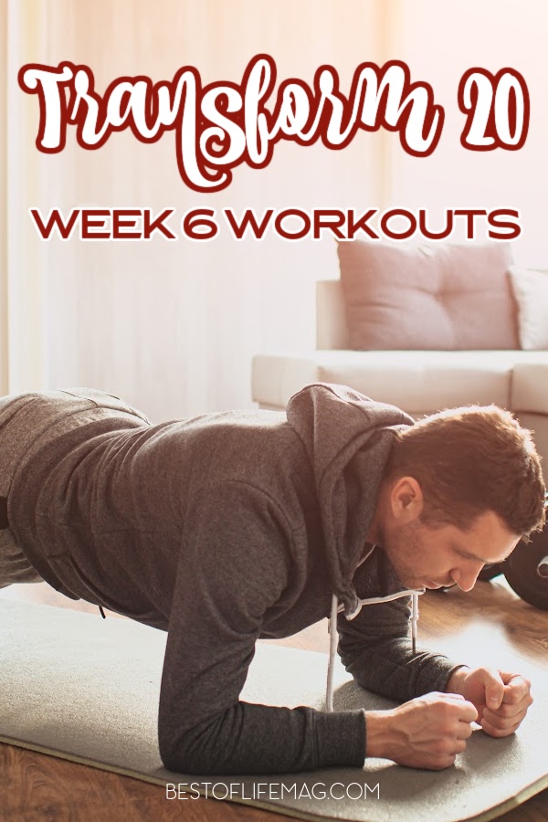 Welcome to the final stage, Transform 20 week 6 workouts. It is almost time for your victory lap but first, there are a few workouts that need to be done and we have tips to help you along the way. Transform 20 Tips | Transform 20 Review | Transform 20 Ideas | Transform 20 Week 6 | At-Home Workouts | Beachbody Workouts | Shawn T Workouts via @amybarseghian