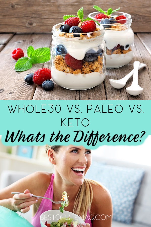 When finding a healthy diet that is right for you, it's important to look at Whole30 vs Paleo vs Keto and compare the differences so you feel as great as you look. Weight Loss Tips | Tips for Losing Weight | How to Lose Weight | Paleo Diet Tips | Whole30 Tips | Keto Tips | Low Carb Diet | Healthy Nutrition | What is Paleo | Weight Loss Recipes | Whole30 Overview | Paleo Overview | Keto Overview via @amybarseghian