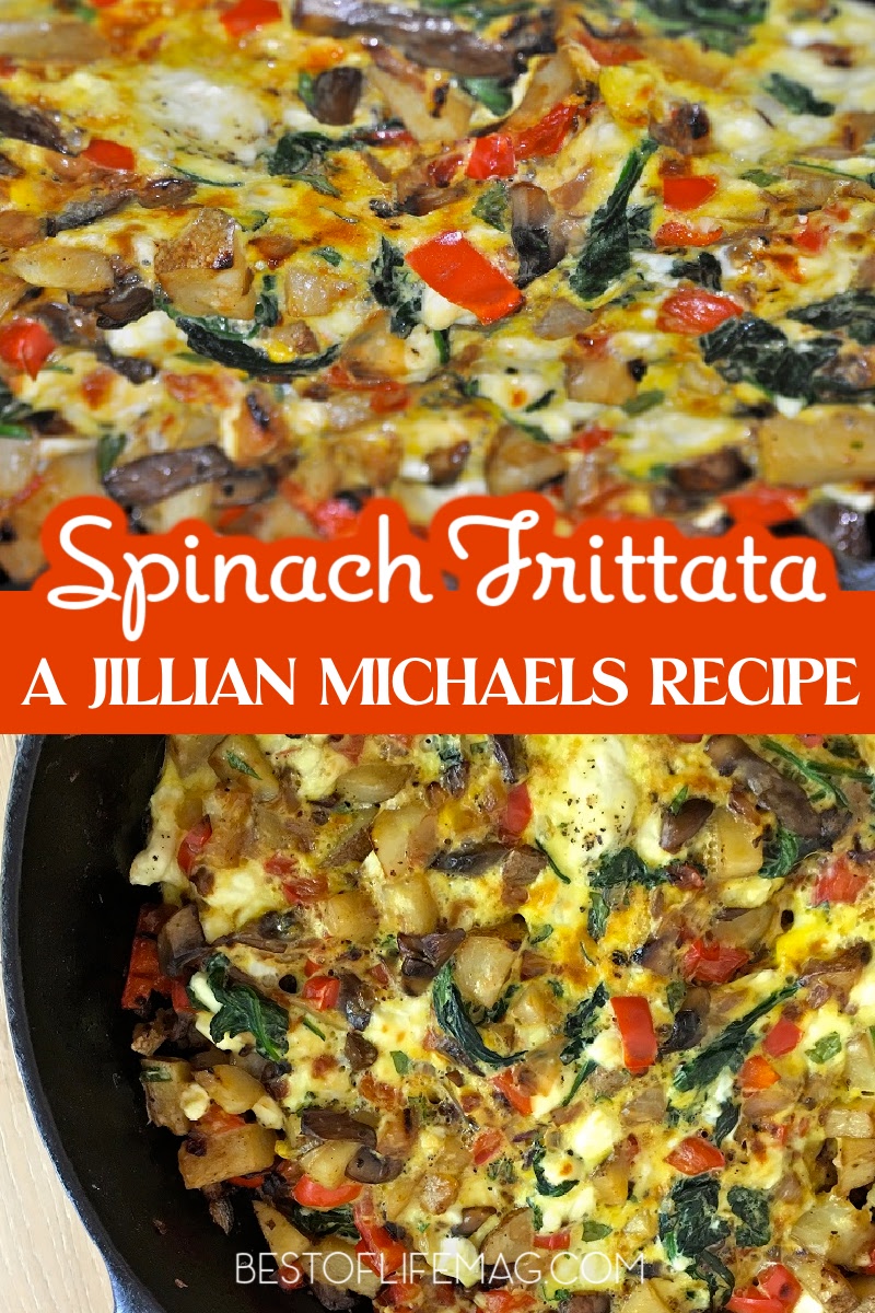 Enjoy this Jillian Michaels spinach frittata recipe with potatoes peppers and feta anytime of day to stay on your meal plan or to simply eat healthy. Healthy Recipe | Weight Loss Recipes | Jillian Michaels Recipe | Jillian Michaels Weight Loss | Jillian Michaels Breakfast Recipe | Healthy Breakfast Recipe | Healthy Weight Loss Tips via @amybarseghian