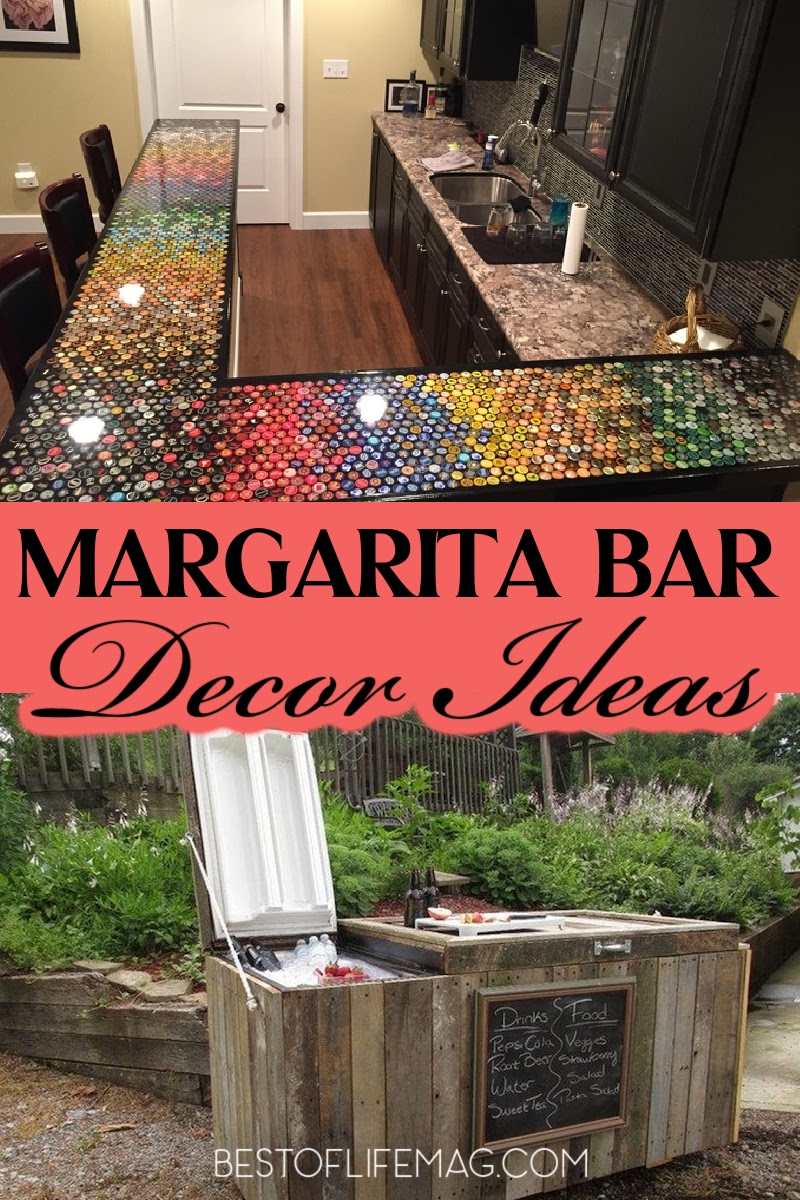 There are many different margarita bar ideas that you can use to build your own DIY margarita bar in or outside of your home. DIY Margarita Bar Decor | DIY Margarita Bar Ideas | DIY Margarita Bar | Best Margarita Bar Ideas | Best Margarita Bar Decor Ideas | Easy DIY Margarita Bar Ideas via @amybarseghian