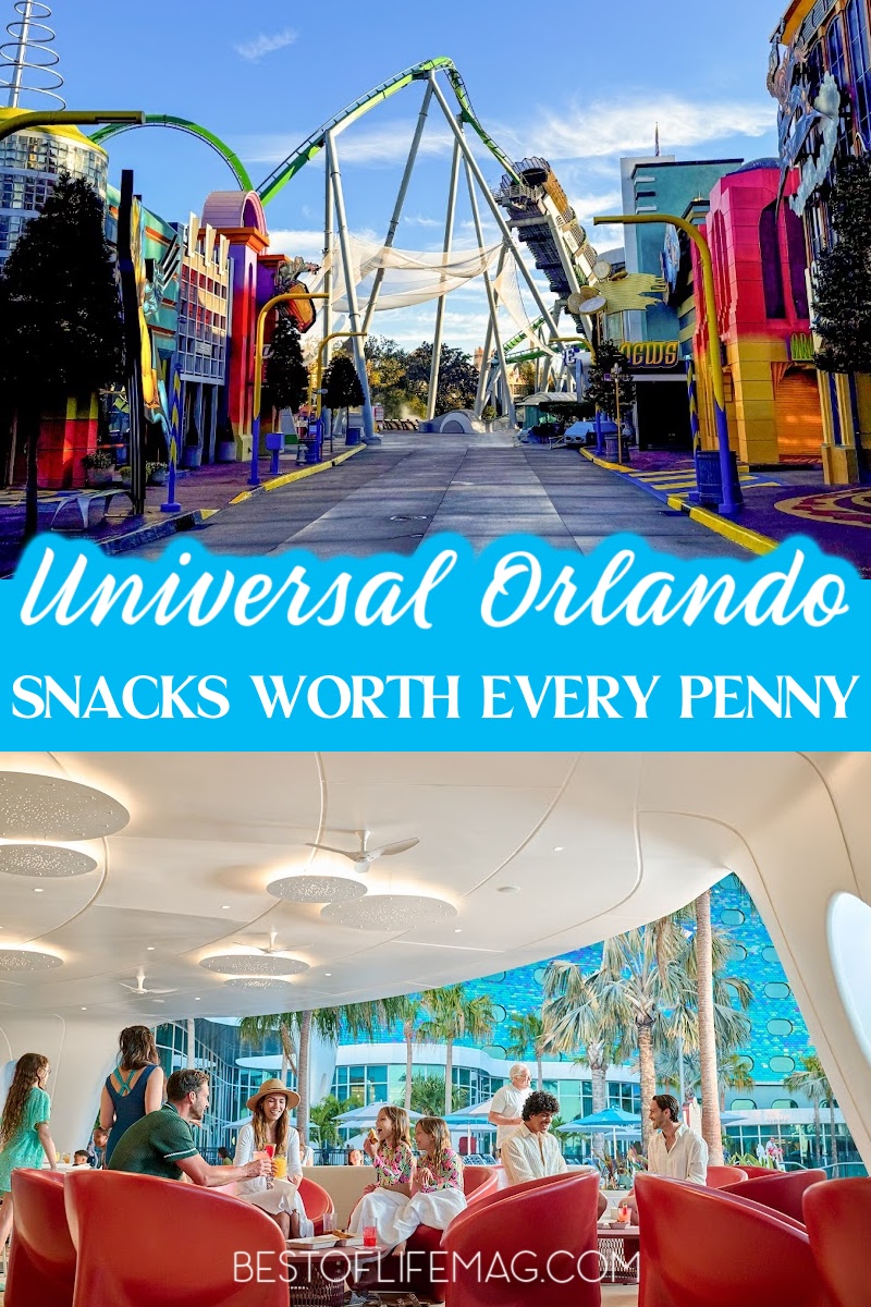 Try some of the best snacks at Universal Orlando, and you won’t regret forgetting that little snack bag in your hotel room. Orlando Travel Tips | Things to do in Orlando | Things to do at Universal Studios | Universal Studios Orlando Dining Guide | Snack Guide for Universal Orlando | Universal Orlando Travel Tips