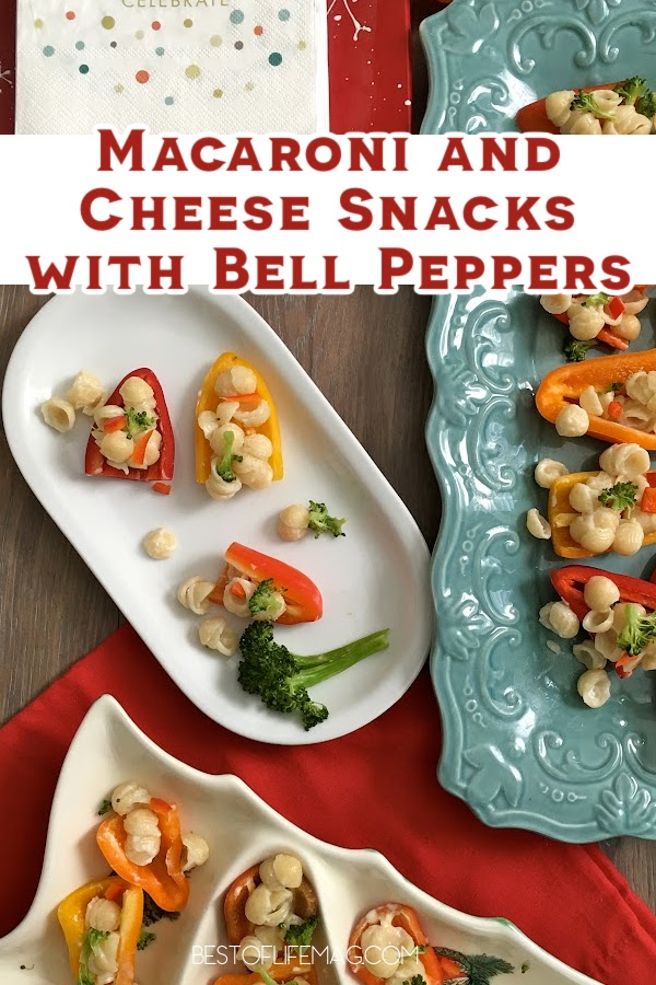 Our macaroni and cheese snacks with bell peppers make for a crisp and healthy snack everyone will enjoy any time of the day! Healthy Snack Recipes | Snack Recipes for Kids | Party Recipes | Macaroni and Cheese Ideas | Vegetable Side Dishes