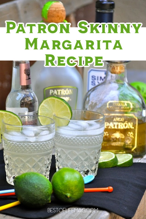 The quest for the best skinny margarita is over now that you have this Patron skinny margarita recipe with Patron Lime Citronge. Cocktail Recipes | Margarita Recipes | Drink Recipes | Skinny Margaritas