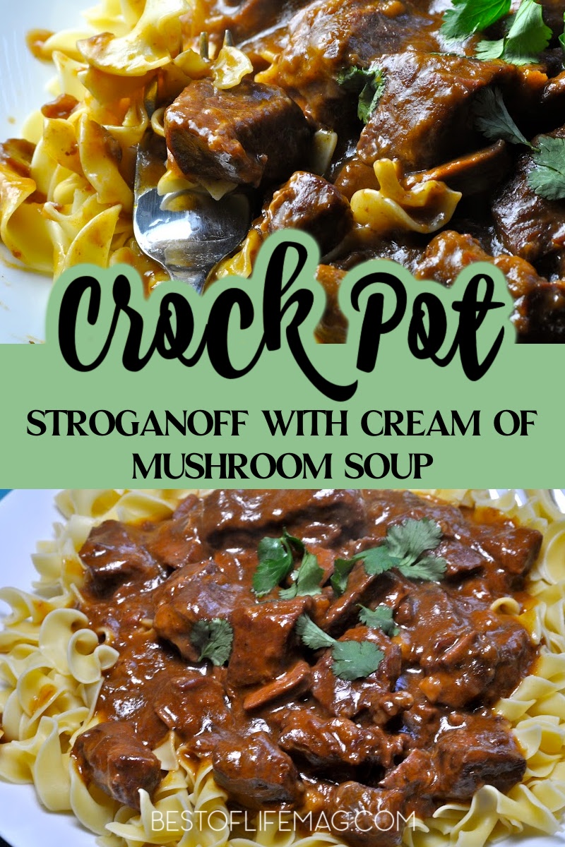 Enjoy this easy beef stroganoff crockpot recipe for a weeknight meal or with guests. The golden mushroom soup adds flavor and it has only SIX ingredients. Stroganoff Recipes | Beef Stroganoff Recipes | Slow Cooker Stroganoff | Crockpot Stroganoff | Slow Cooker Recipes | Crockpot Recipes | Crockpot Pasta Recipe | Slow Cooker Recipe with Beef | Crockpot Recipe with Beef | Dinner Recipe | Family Dinner Recipe via @amybarseghian