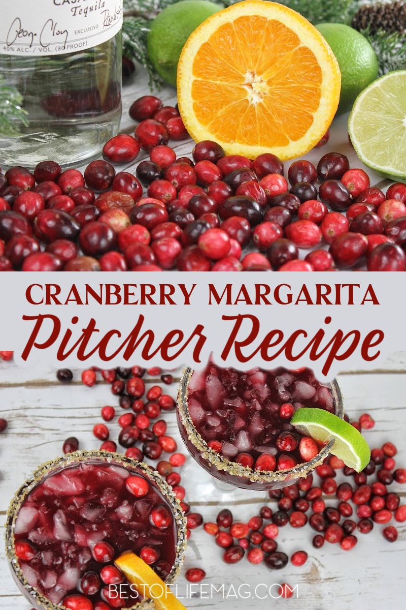 The easiest cranberry margaritas pitcher recipe is perfect for crowds at any time of the year and very easy to make so everyone can enjoy them easily. Holiday Party Recipes | Holiday Party Cocktails | Pitcher Margarita Recipe | Cocktails for a Crowd via @amybarseghian