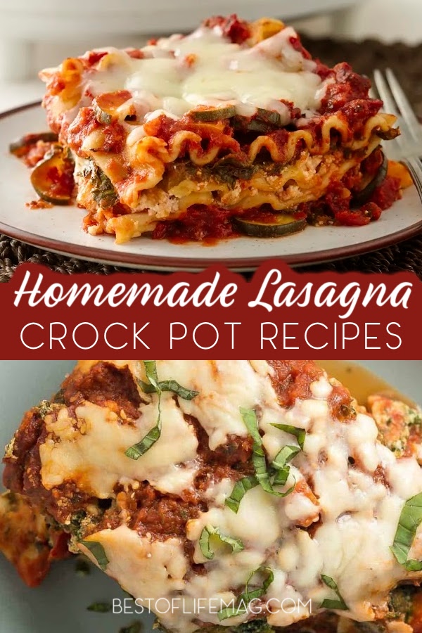 Adding vegetables to lasagna recipes adds a refreshing twist on a classic recipe. Crockpot lasagna recipes with spinach are easy to make and the spinach adds great flavor! Healthy Crockpot Lasagna | Vegetarian Crockpot Lasagna | Ravioli Crockpot Lasagna | Slow Cooker Crockpot Lasagna | Crockpot Pasta Recipes | Slow Cooker Italian Recipes | Easy Dinner Recipes via @amybarseghian