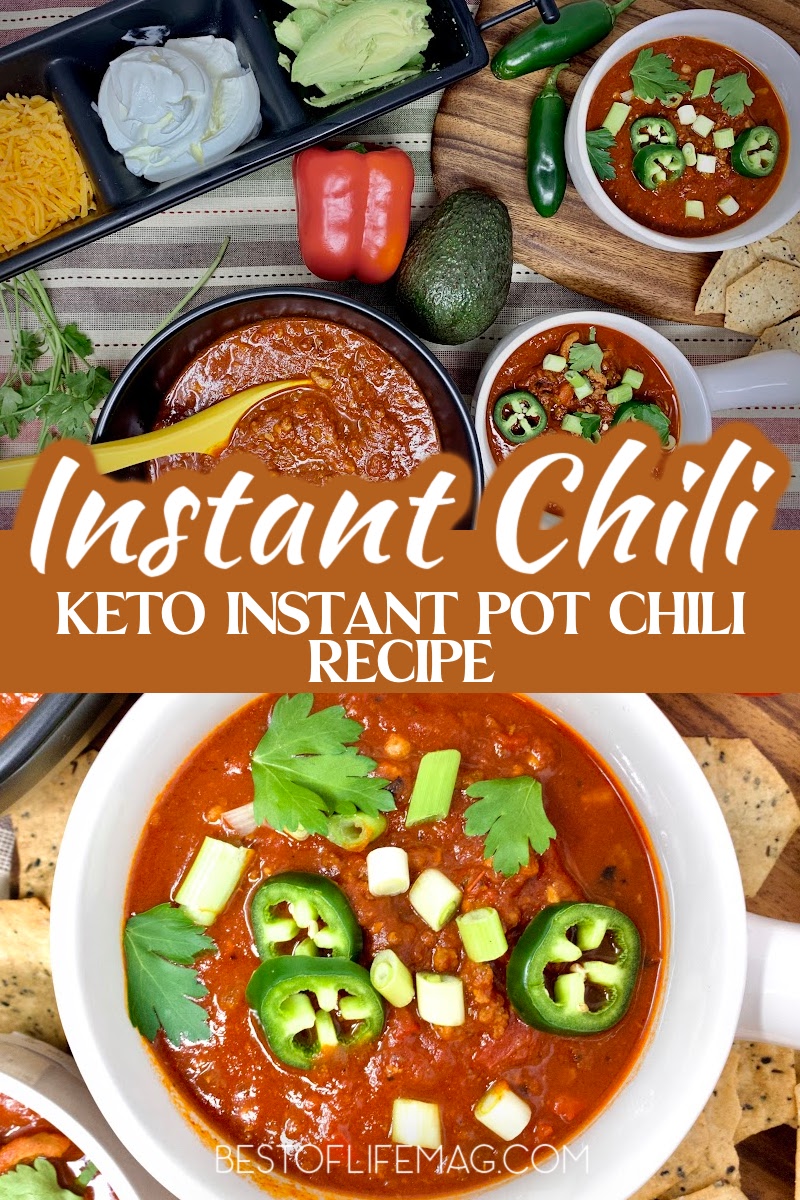 This delicious Instant Pot keto chili recipe is low carb to help you burn fat and maximize results of your ketogenic diet. Low Carb Recipes | Keto Recipes | Low Carb Chili Recipe | Low Carb Instant Pot Recipe | Healthy Instant Pot Recipes | Healthy Chili Recipes | Instant Pot Recipes with Ground Turkey | Instant Pot Recipes with Ground Beef | Ground Turkey Chili Recipe via @amybarseghian