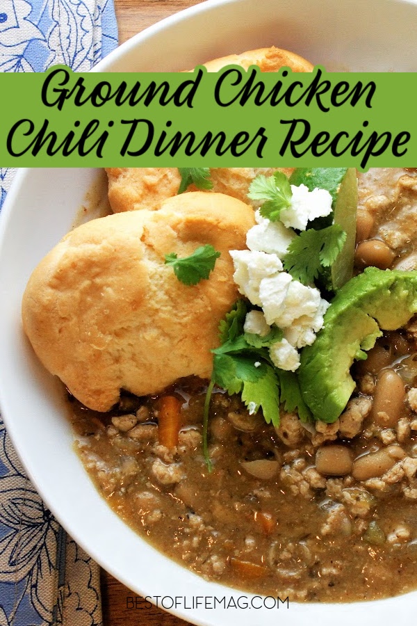 Add this crockpot chicken chili into your meal plan for easy weeknight meals. This chicken chili is perfect for large groups, football games, and parties! Crockpot Recipes | Meal Planning Recipes | Party Food | Chicken Chili | Crockpot Chili | Football Party Food