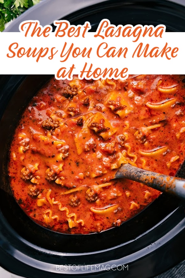 Enjoy lasagna in soup form with the best crockpot lasagna soup recipes for the entire family. The best part is these are easy recipes to make any day of the week. Crockpot Soup Recipes | Slow Cooker Soup Recipes | Vegetarian Lasagna Soup Recipes | Fall Recipes | Freezer Crockpot Meals | Make-Ahead Soup Recipes | Lasagna Soup with Pasta Sauce | Crockpot Pasta Recipe via @amybarseghian