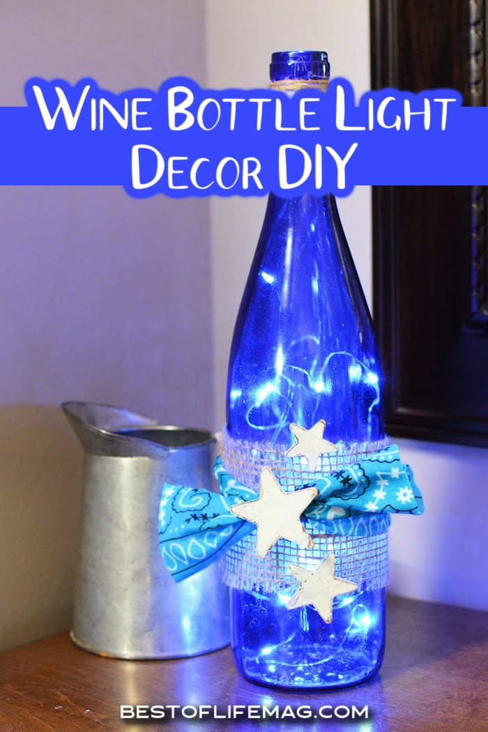 When you learn how to make a DIY Lighted Wine Bottle craft you can turn your love of wine in a display to enjoy all day long. DIY Crafts | DIY Ideas | DIY Wine Bottle Ideas | Wine Bottle Crafts | At-Home Crafts | Light Up Wine Bottle DIY via @amybarseghian