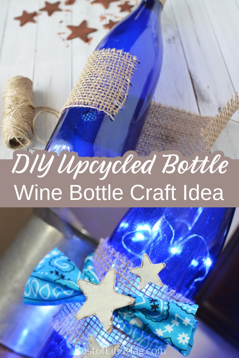 When you learn how to make a DIY Lighted Wine Bottle craft you can turn your love of wine in a display to enjoy all day long. DIY Crafts | DIY Ideas | DIY Wine Bottle Ideas | Wine Bottle Crafts | At-Home Crafts | Light Up Wine Bottle DIY via @amybarseghian