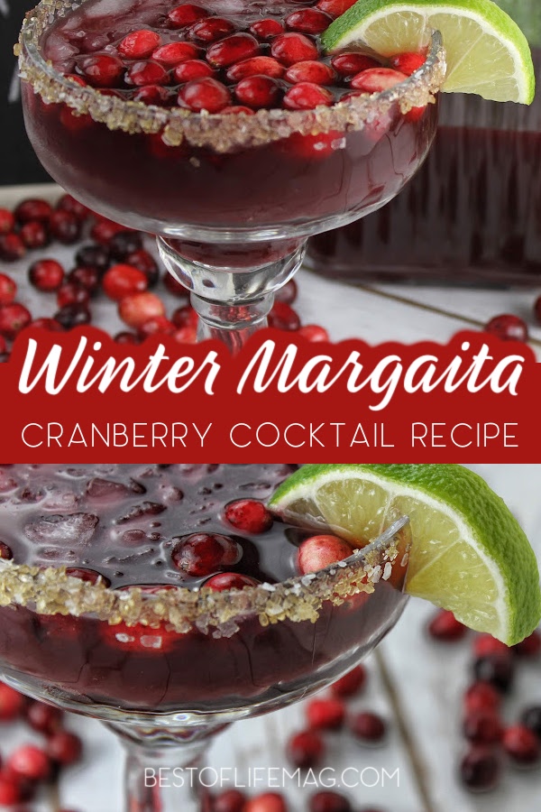 Cranberries lend themselves perfectly to the holidays and this cranberry margarita recipe balances tequila with seasonal cranberries perfectly! Holiday Cocktail Recipes | Holiday Party Recipe | Christmas Cocktails | Christmas Party Cocktails | Cocktails with Cranberries | Cranberry Drinks | Winter Margarita Recipes | Winter Cocktail Recipes via @amybarseghian