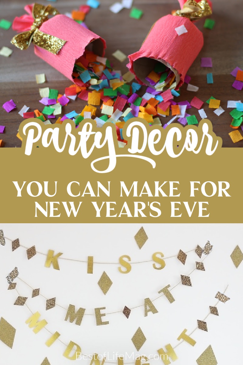 DIY New Years decorations can make your celebration shine! Give New Years the attention it deserves and start the new year off right! New Years Eve Party Ideas | New Years Ideas | New Years Eve DIY | Party Décor Ideas | Home Décor Ideas | Holiday DIY Ideas | DIY Decor Tutorials via @amybarseghian