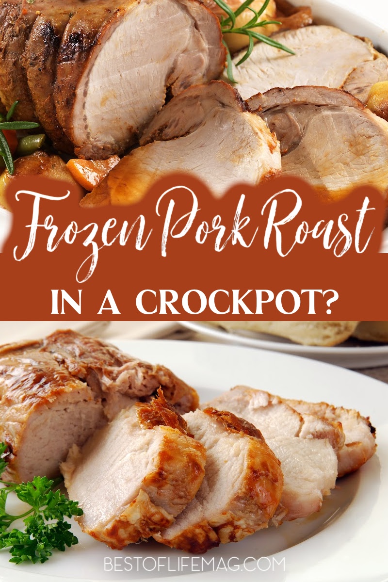 Can I put a frozen pork roast in the crockpot? Knowing the answer can help your meal prep when cooking pork roast dinner recipes. Crockpot Cooking Tips | Slow Cooker Tips | Pork Roast Tips | Frozen Pork Roast Tips | Healthy Eating Ideas | Crockpot Pork Recipes | Slow Cooker Pork Recipes | How to Cook Pork | Safe Ways to Cook Pork | Pork Handling Tips