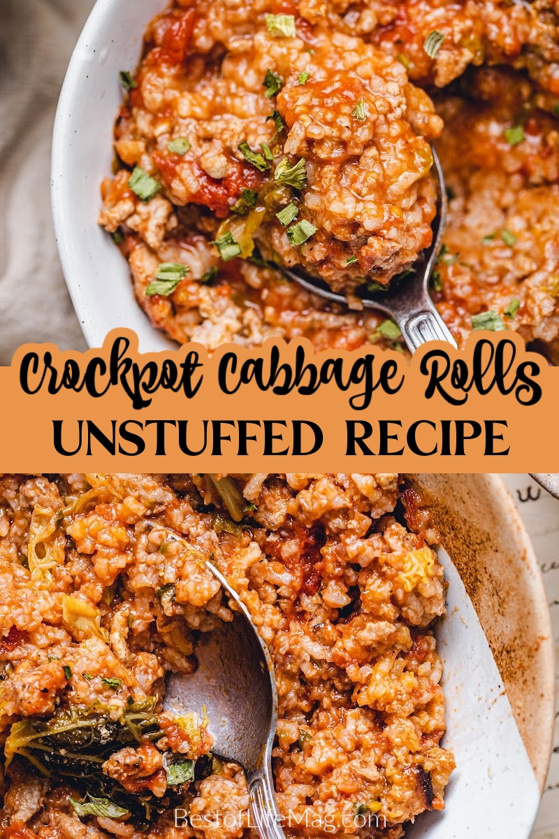 Cabbage rolls are a healthy appetizer that can be turned into a full meal when you use this easy and delicious crockpot unstuffed cabbage rolls recipe. Cabbage Rolls Recipe | Unstuffed Cabbage Rolls | Crockpot Recipes | Slow Cooker Recipes | Cabbage Ideas | Crockpot Recipes with Cabbage | Crockpot Cabbage Recipes | Easy Crockpot Dinner Recipes | Easy Slow Cooker Recipes via @amybarseghian
