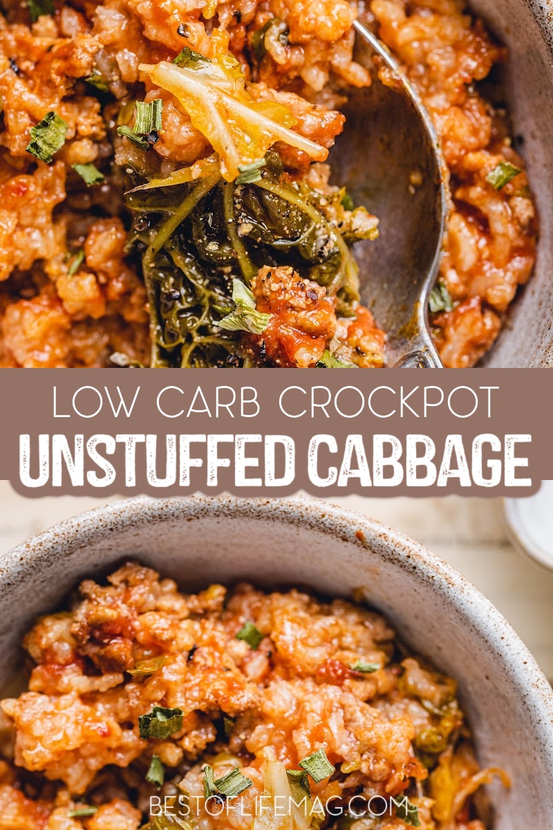 A low carb unstuffed cabbage roll casserole is not only great for low carb meal prep, it is an easy keto dinner recipe anyone can make. Low Carb Dinner Recipe | Keto Dinner Recipe | Low Carb Crockpot Recipe | Low Carb Slow Cooker Recipe | Keto Crockpot Recipe | Healthy Dinner Recipe | Crockpot Recipes with Beef | Crockpot Recipe with Sausage | Low Carb Recipe with Cabbage via @amybarseghian