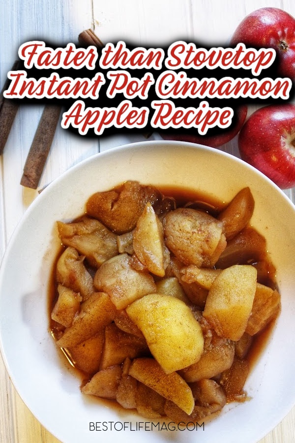 This faster than stovetop Instant Pot cinnamon apples recipe is a quick and easy way to enjoy a delicious fruity dessert. Instant Pot Cinnamon Apples | Quick and Easy Apple Recipes | Cooking with an Instant Pot | Delicious Fall Desserts | Fall Recipes | Cinnamon Apple Spice | Instant Pot Breakfast Recipes | Cooking with Seasonal Ingredients | Fall Food Favorites | Apple Cinnamon Snacks via @amybarseghian