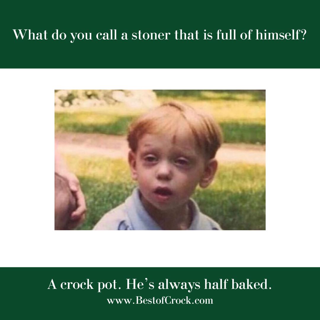 Funny Crockpot Quotes About Life What do you call a stoner that is full of himself? A crock pot. He&rsquo;s always half baked.