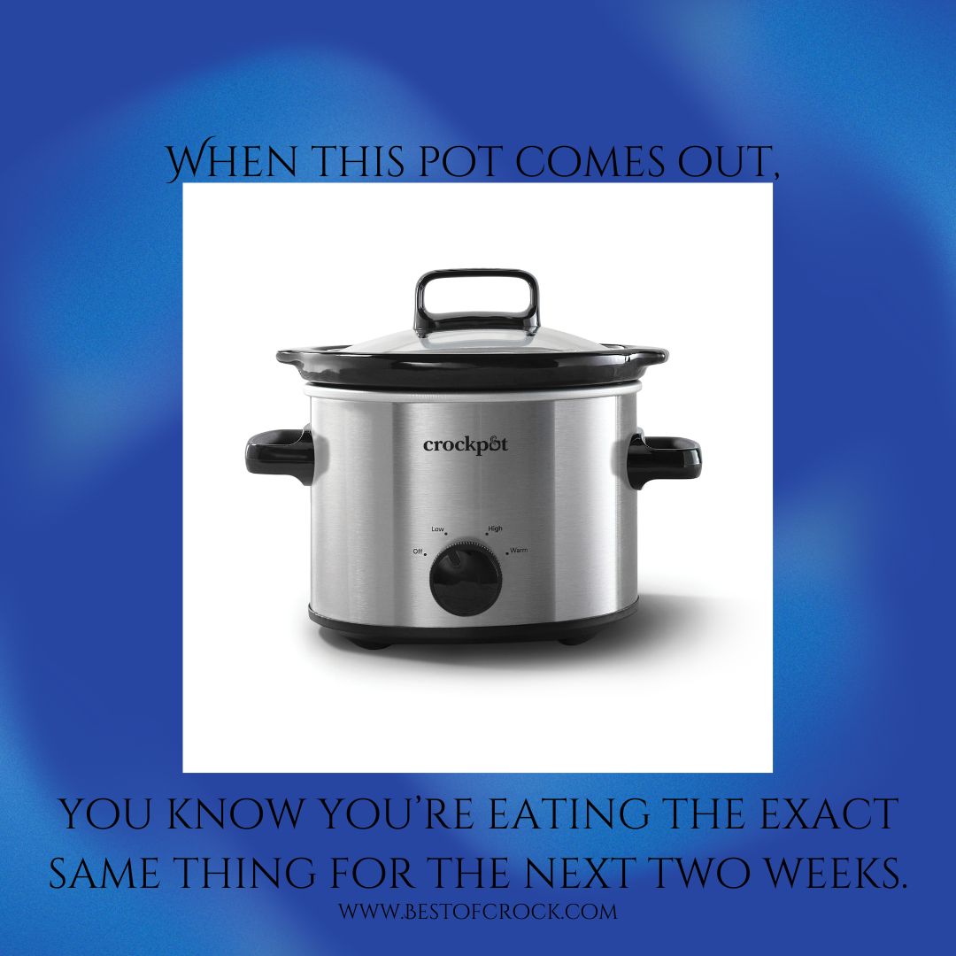 Funny Crockpot Quotes About Life When this pot comes out, you know you&rsquo;re eating the exact same thing for the next two weeks.