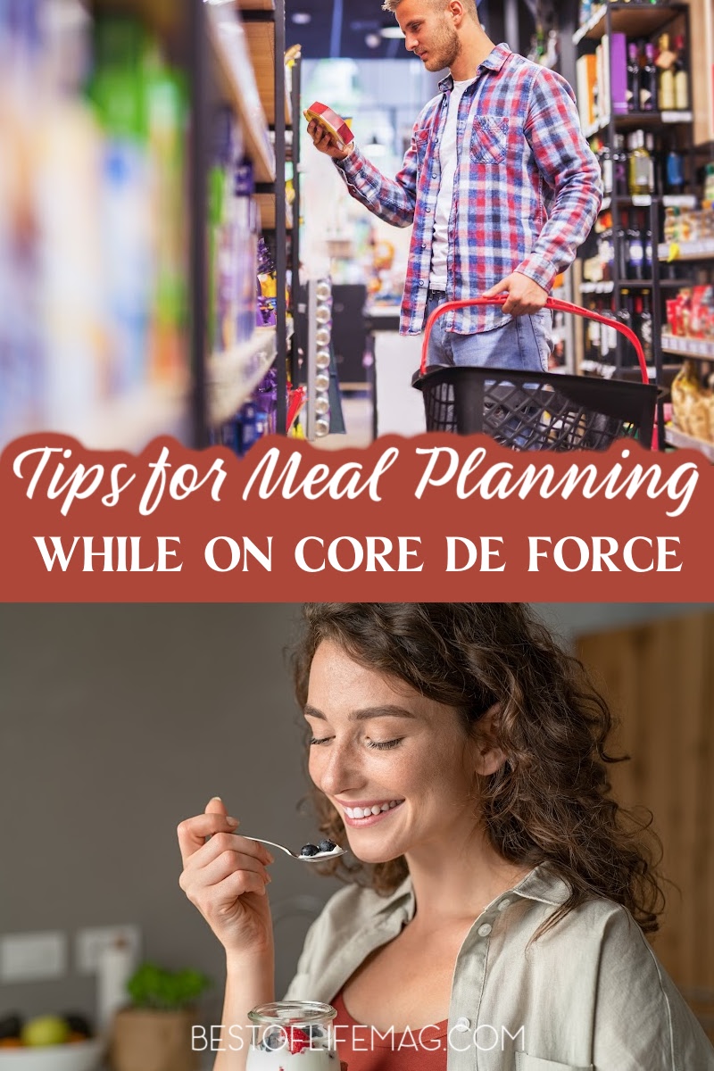 The Core de Force meal plan is designed to get you back into shape and these meal plan tips will help you fit this nutrition program into your lifestyle. Core De Force Review | Weight Loss Ideas | Beachbody Meal Plan Recipes | Healthy Recipes | Low Carb Recipes | Meal Plan Ideas via @amybarseghian
