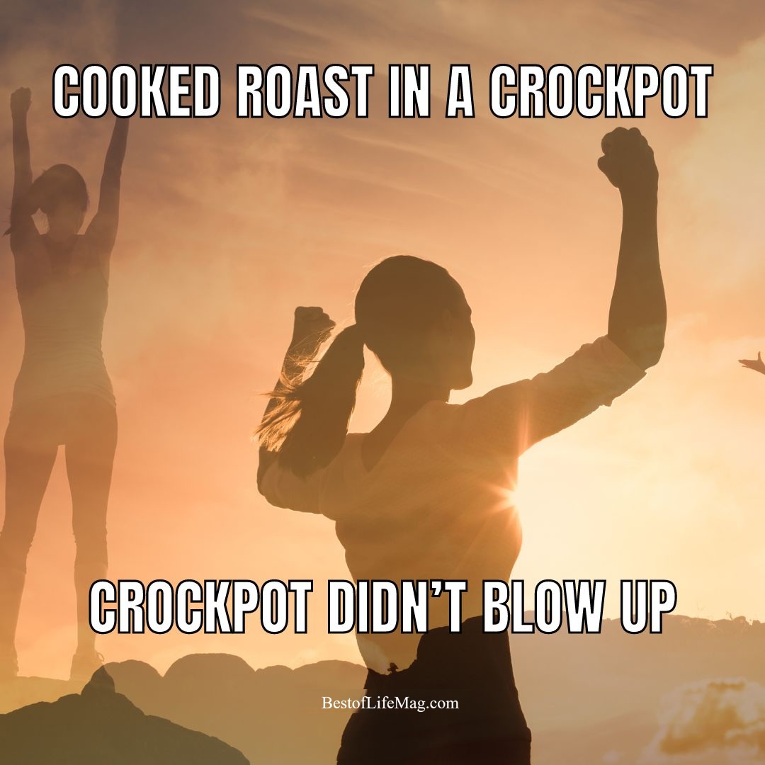 Crockpot Jokes Cooked roast in a crockpot, crockpot didn&rsquo;t blow up.