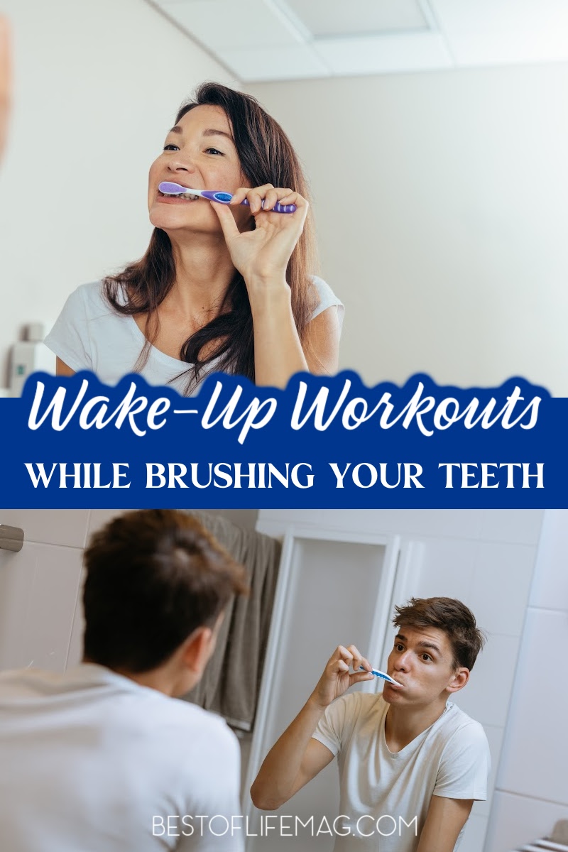 Utilizing exercises to do while brushing your teeth allows you to get a quick workout done in the morning and you don't have to sacrifice time. At-Home Exercises | Easy Workout Ideas | At-Home Workout Ideas | 5 Minute Workouts via @amybarseghian