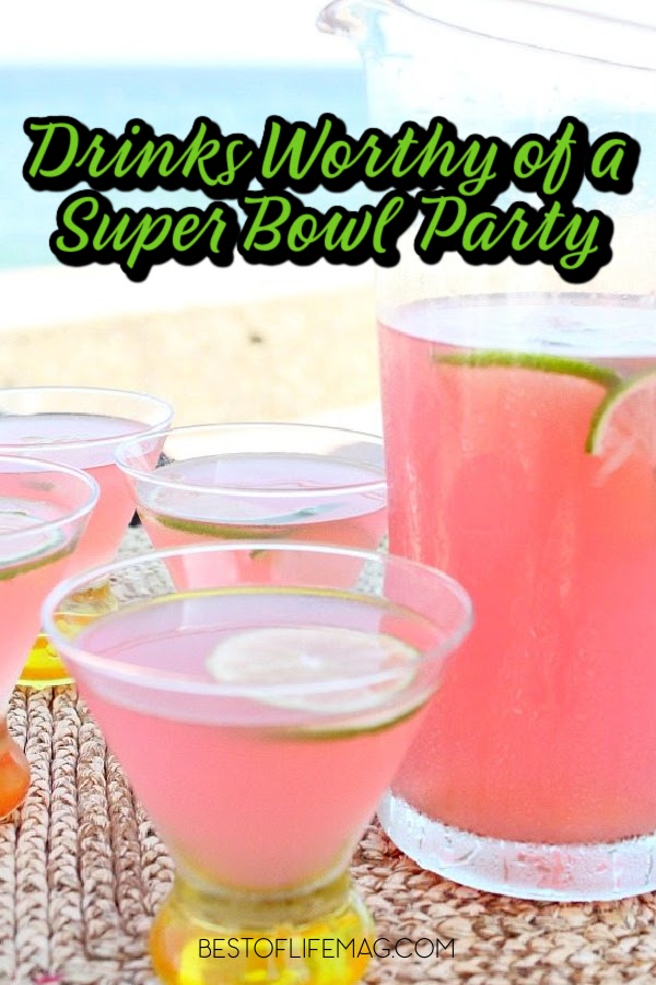 Paired with great food, these game day and Super Bowl party drinks and recipes will keep your party festive for everyone. House Party Drinks | Cheap Party Drinks | Alcoholic Party Punch for a Crowd | Party Drink Ideas for Adults | Cocktail Recipes for Parties | Drinks for Adults | Super Bowl Party Cocktails | Drinks for Super Bowl Parties | Cocktails for Super Bowl Parties via @amybarseghian