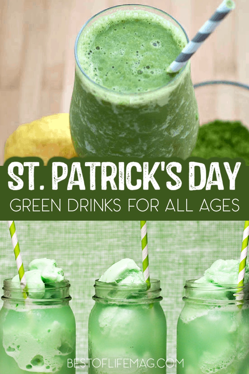 Celebrate St. Patrick's Day with these fun green drinks for kids - they are perfect party recipes! via @amybarseghian
