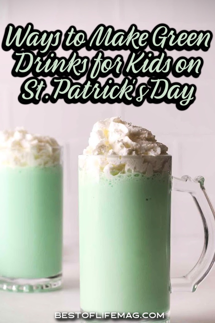 Celebrate St. Patrick's Day with these fun green drinks for kids - they are perfect party recipes! via @amybarseghian