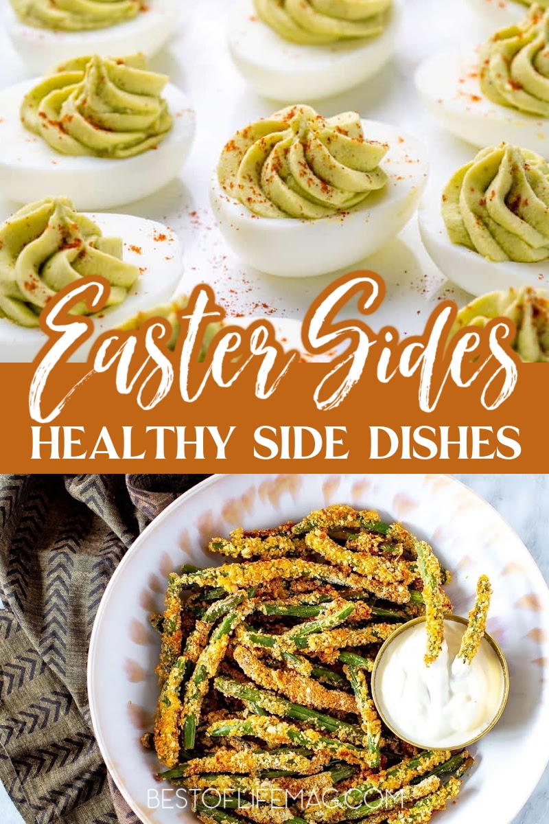 Healthy Easter dinner side dishes put those hard-boiled eggs to good use, as well as fresh veggies, and all with easy recipes. via @amybarseghian