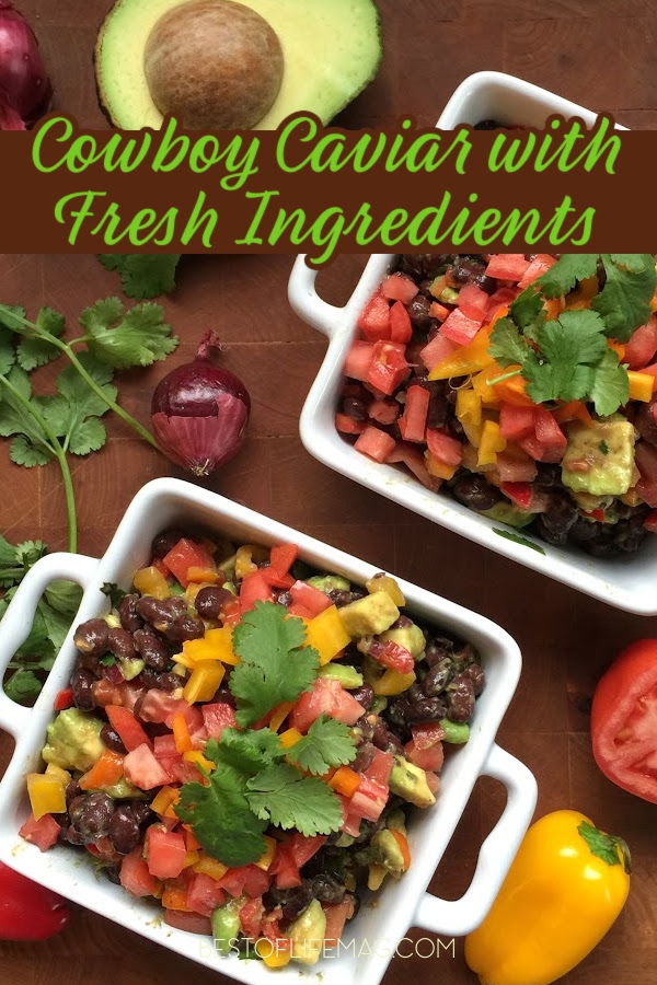 This Cowboy Caviar recipe is dairy free, easy to make, and so healthy! It can be eaten alone, on top of salads, or with chips and is an easy low carb recipe! via @amybarseghian