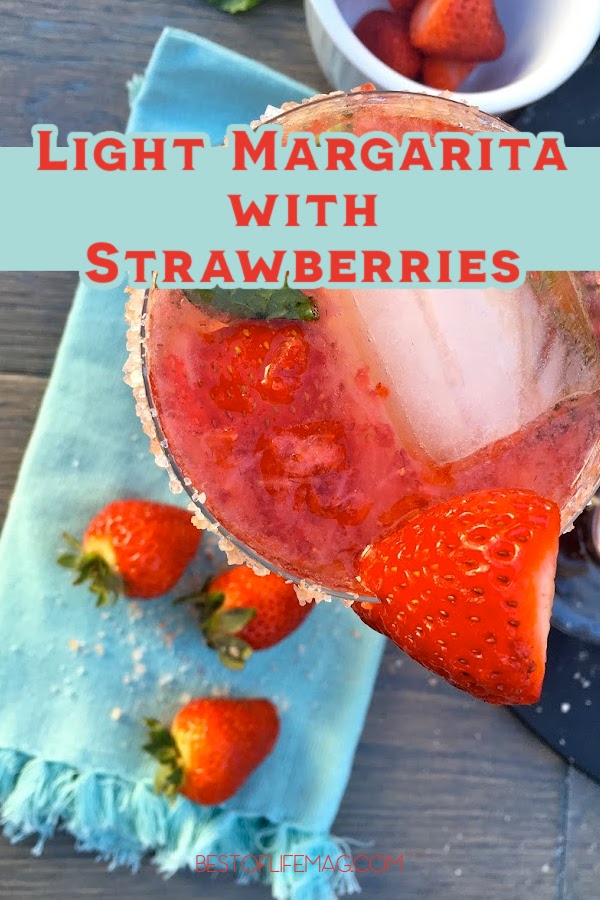 This clean tasting light strawberry margarita recipe will let you enjoy your favorite cocktail recipe without all the added calories! via @amybarseghian