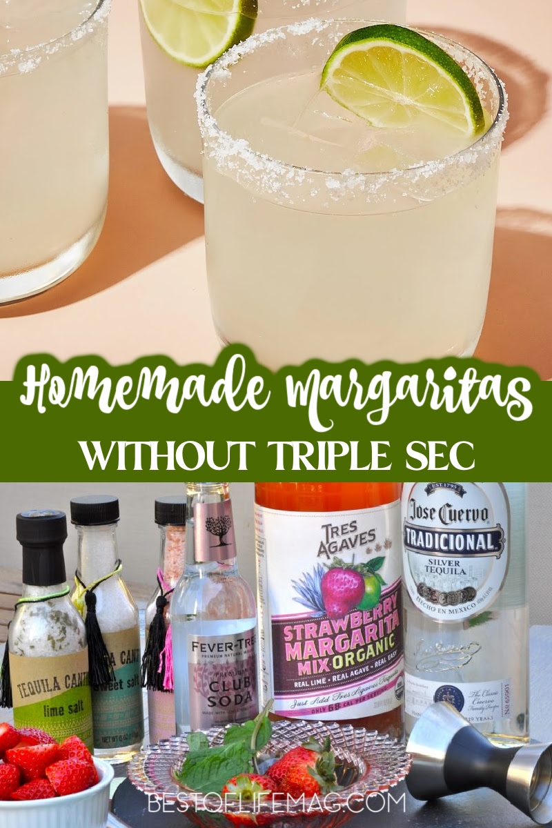 Margarita recipes without Triple Sec offer a bit of variety in this traditional cocktail while keeping the flavor everyone loves in tact. via @amybarseghian