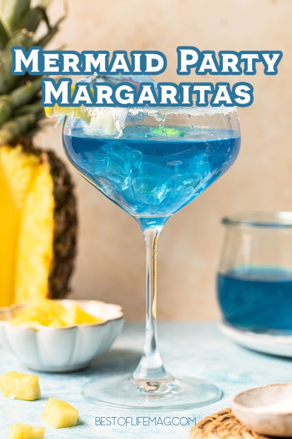 Mermaid inspiration comes in many forms including a bright and colorful mermaid margarita! Blue margaritas like this mermaid margarita are perfect for summer gatherings and backyard barbecues!