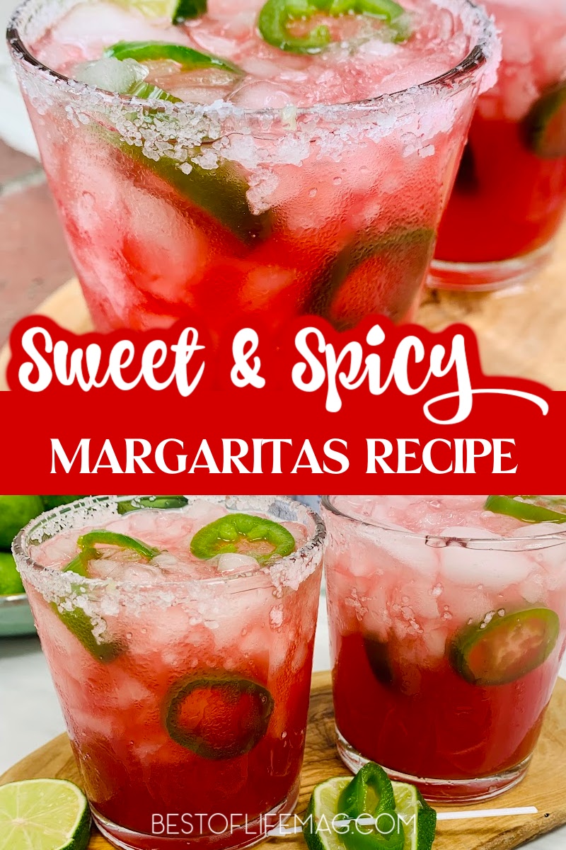 Try this easy spicy margarita recipe with jalapenos during your next cocktail hour or party to heat things up! via @amybarseghian