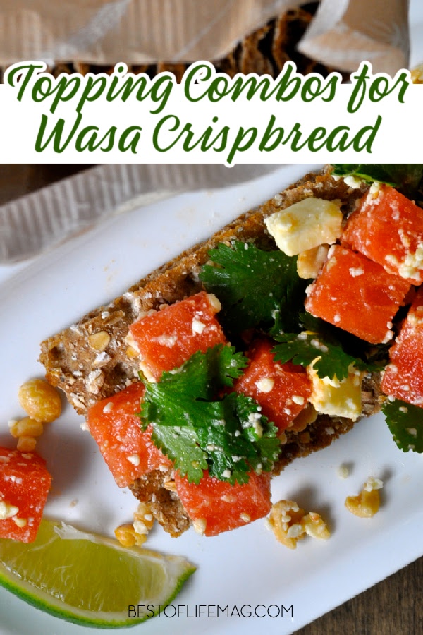 Wasa Crispbread recipes make for perfect snacks and appetizers! Our watermelon and feta salsa, BLT, and avocado spread recipes are delicious and satisfy kids and adults. via @amybarseghian